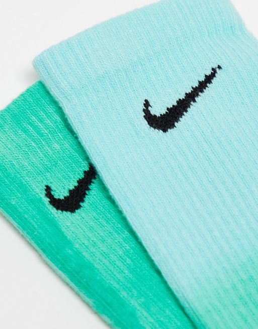 Nike - Everyday Plus - Lot de 2 paires de chaussettes rembourrées - Bleu  dégradé