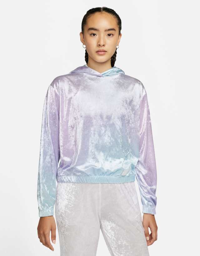 Nike Plus Femme Pack oversized iridescent velour hoodie in multi