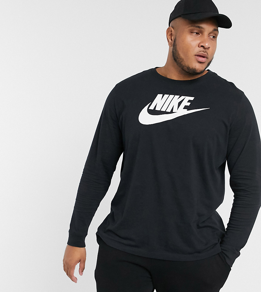Nike Plus - Futura Icon - Maglietta a maniche lunghe nera-Nero