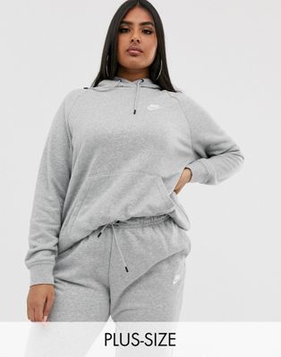 nike essential hoodie grey
