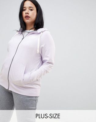 Nike Plus - Gym - Vintage hoodie met rits in lila-Paars