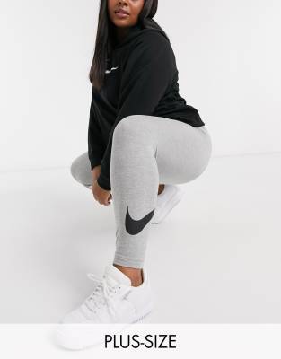 nike running repeat swoosh tights grey