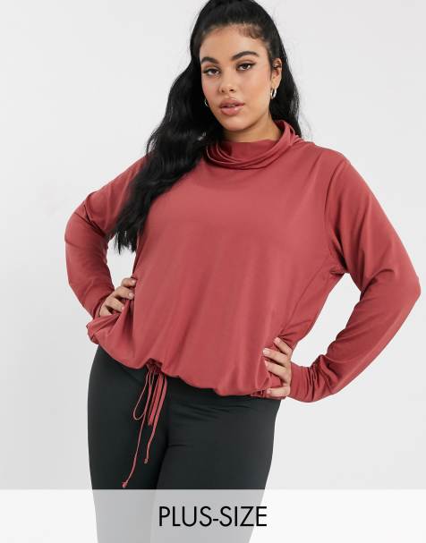 Nike Plus – Langärmliges Yoga-Oberteil in Rosa