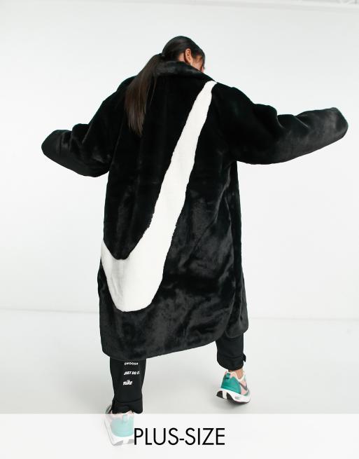 lange zwarte nike jas