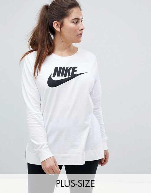 Nike Plus Long Sleeve T-Shirt In White | ASOS