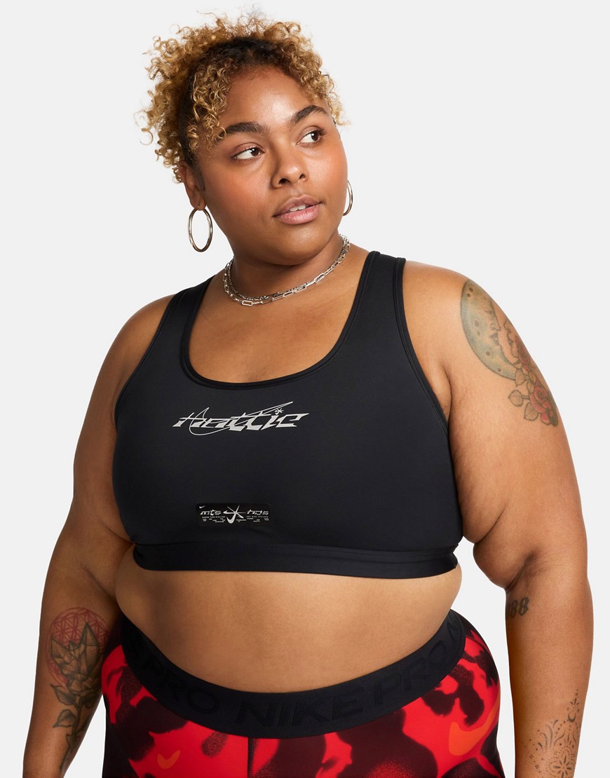 Shop Nike Plus Megan Thee Stallion Graphic Sports Bra In Black