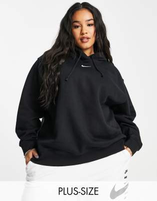 nike oversized mini swoosh hoodie