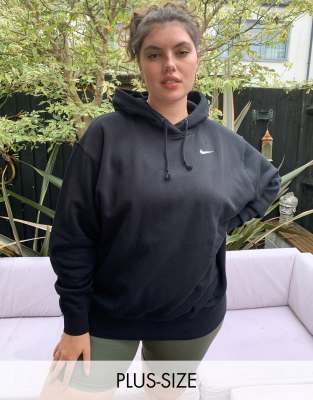 Nike Plus mini swoosh oversized hoodie 