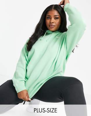 Nike mini swoosh oversized hoodie in washed neon green new arrivals