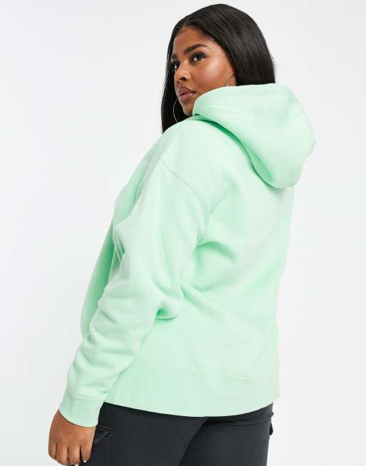 Nike mini swoosh oversized green hoodie new arrivals