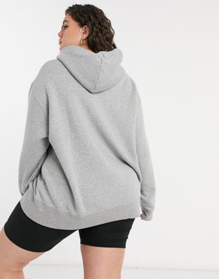 nike mini swoosh hoodie grey