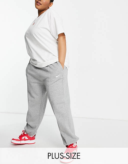 Tracksuits Nike Plus mini swoosh oversized jogger in grey 