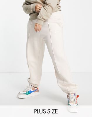 Nike Mini Metallic Swoosh Oversized Joggers In Cream-white from ASOS on 21  Buttons