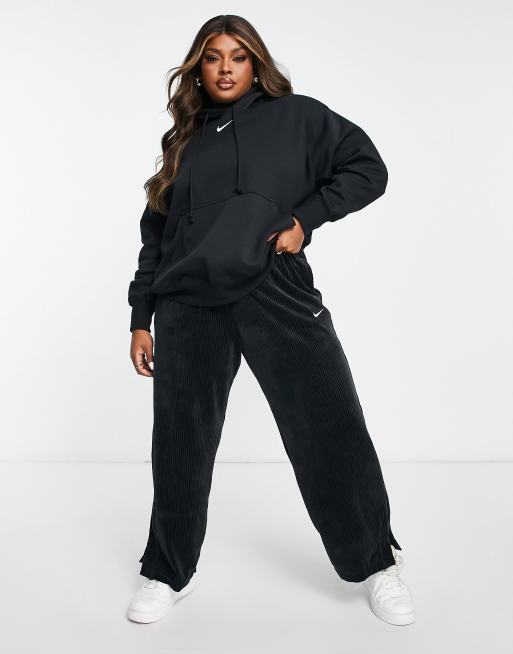 Nike plus mini swoosh online oversized hoodie in oatmea