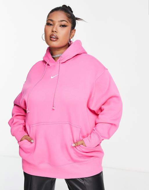 Nike blush mini swoosh oversized sweatshirt online