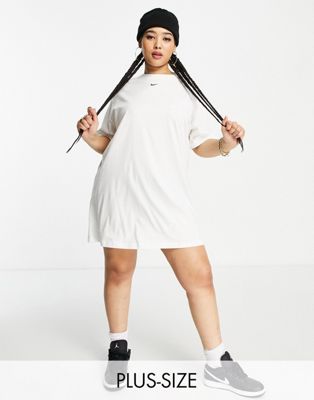 Nike Plus mini swoosh t-shirt dress in white