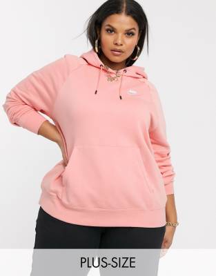 nike essential hoodie pink