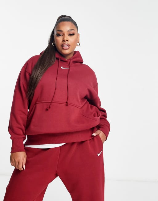 Nike Plus Phoenix hoodie in team red