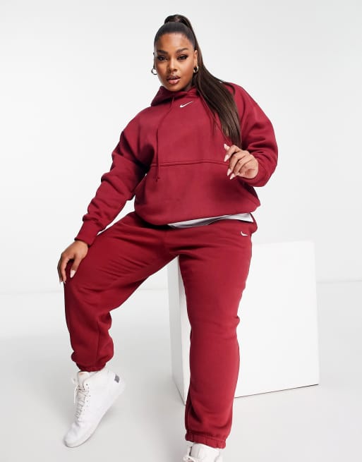 Red nike jogger discount set