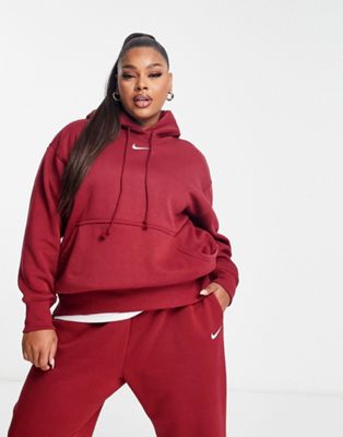 Nike Plus Phoenix hoodie in team red - ASOS Price Checker