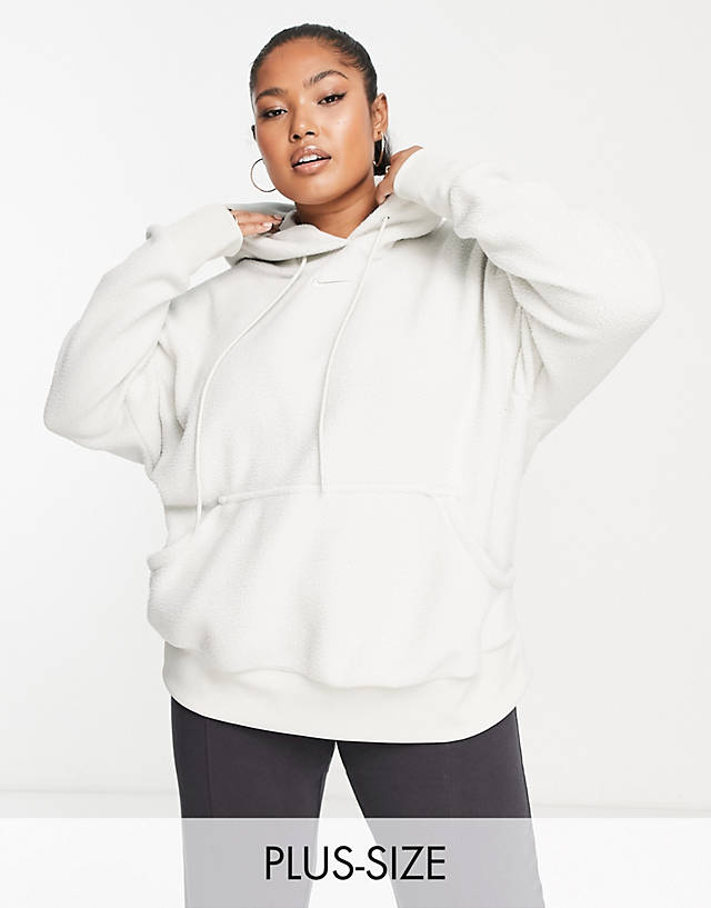 Nike - plus plush hoodie in light bone