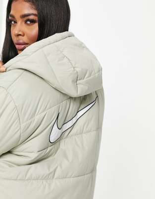 nike puffer jacket swoosh on back