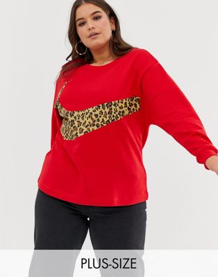 red and cheetah nike shirt
