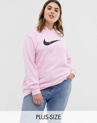 Nike plus - Roze hoodie met swoosh