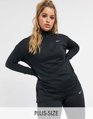 Nike Plus Running half zip thru top in 