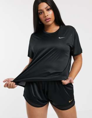 Nike Miler T-shirt In Black | ModeSens