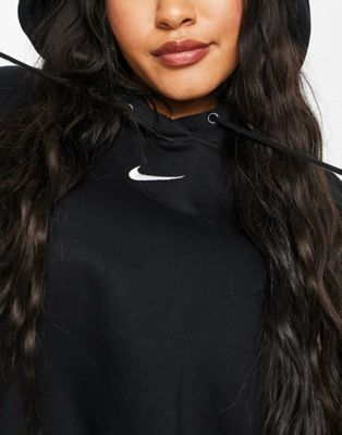 Sweats et sweats à capuche Nike Plus - Sweat à capuche oversize à petit logo virgule - Noir