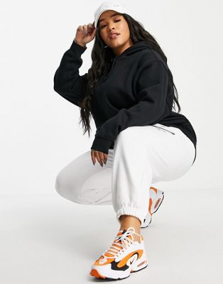 Sweats et sweats à capuche Nike Plus - Sweat à capuche oversize à petit logo virgule - Noir