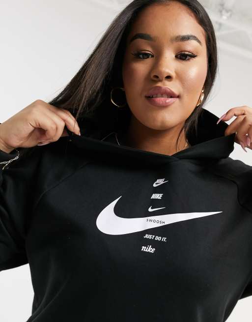 Nike swoosh clearance cropped hoodie