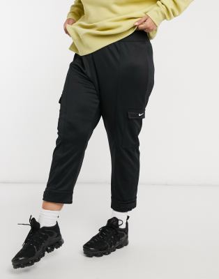 nike swoosh utility pocket joggers in black