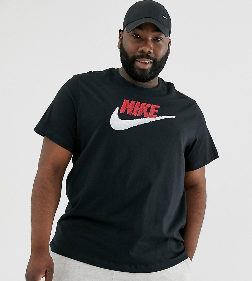 Nike Plus - T-shirt nera con logo-Nero