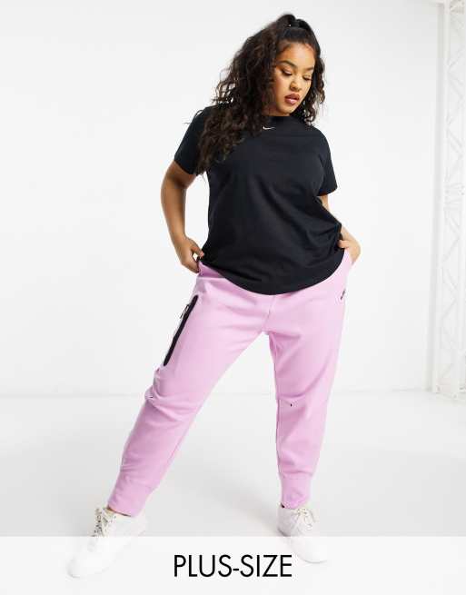 pink nike tech sweatsuit