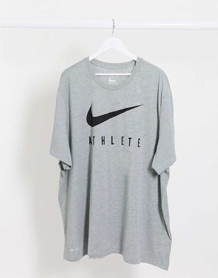 Nike Plus Training Athlete t-shirt in grey-Black