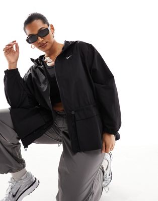Nike Plus trend woven jacket in black