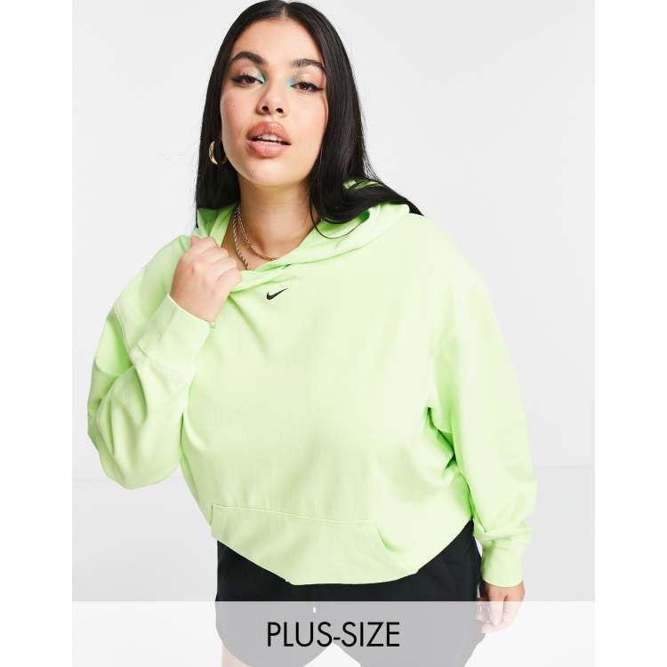 Nike Plus washed hoodie in neon green