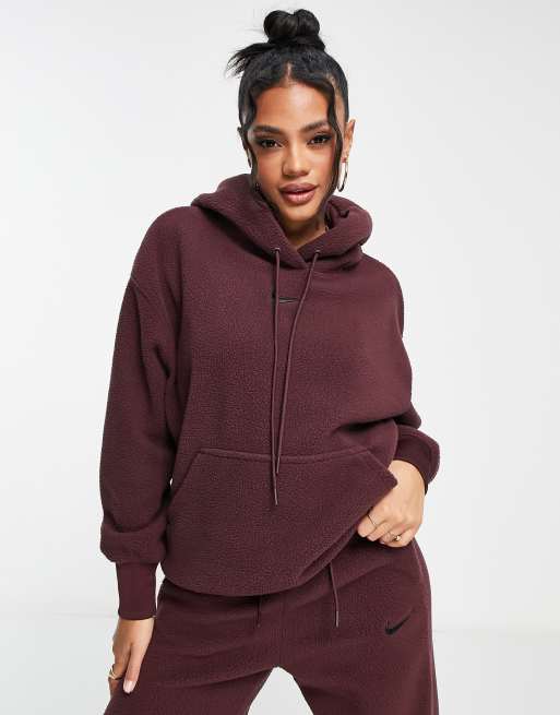 Nike burgundy store crush hoodie