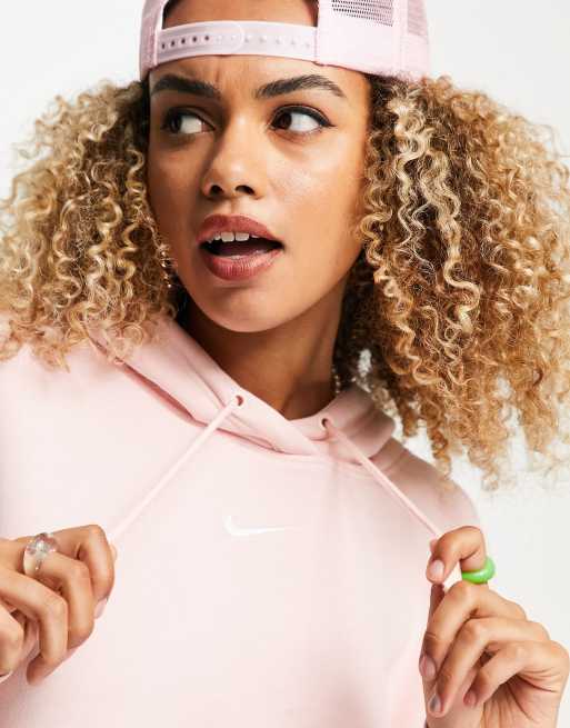 Nike – Polarowa bluza z kapturem w kolorze jasnego koralu, 3 z 4