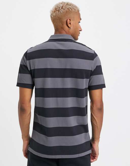 Nike Polo a righe basic heritage nero grigio
