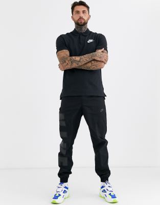polo shirt and sweatpants