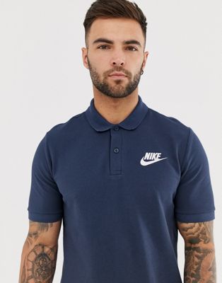 Nike - Poloshirt met logo in marineblauw