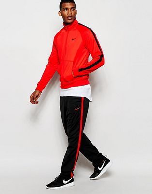 red nike poly tracksuit