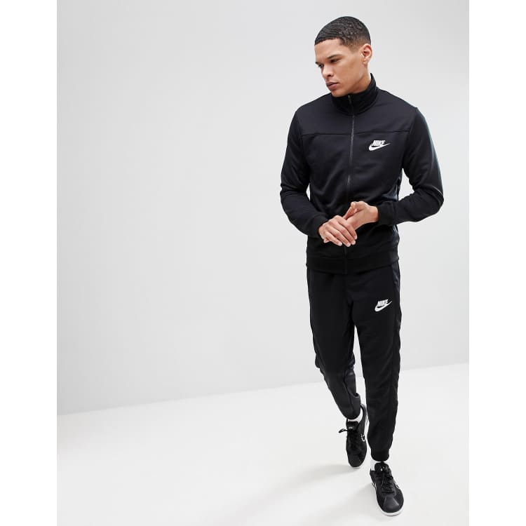 Nike black outlet and grey tracksuit