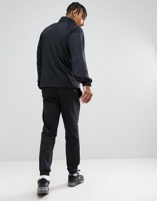 nike polyknit tracksuit set in black