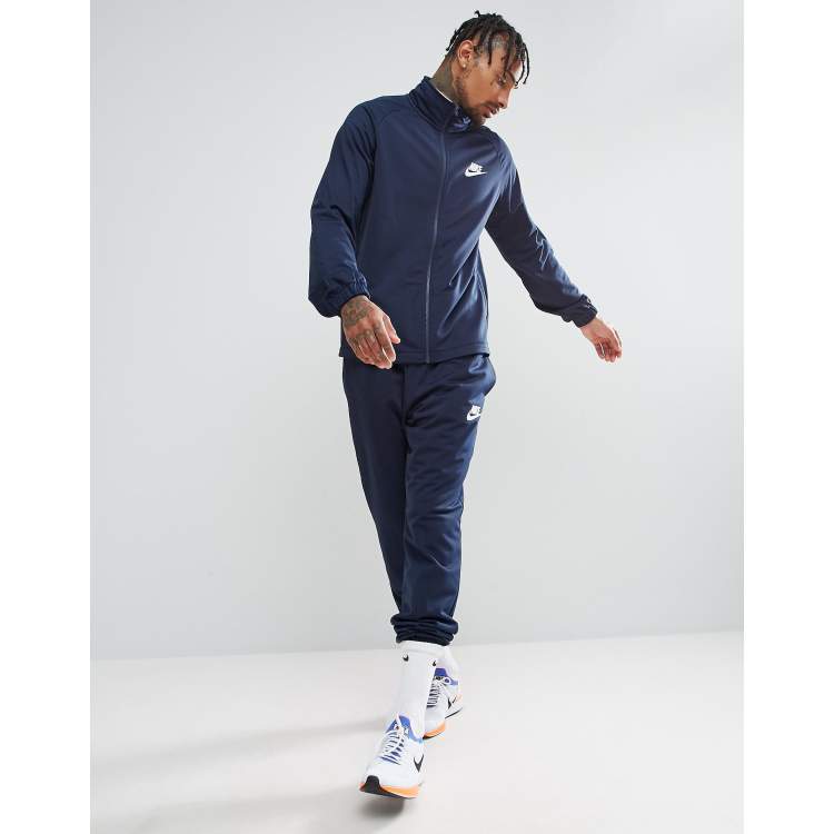Nike polyknit tracksuit set in navy 861780-451 ASOS