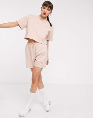 Nike premium cropped tonal t-shirt in 