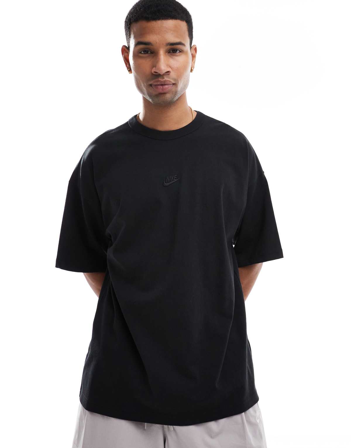 Nike premium essential oversized t-shirt in black